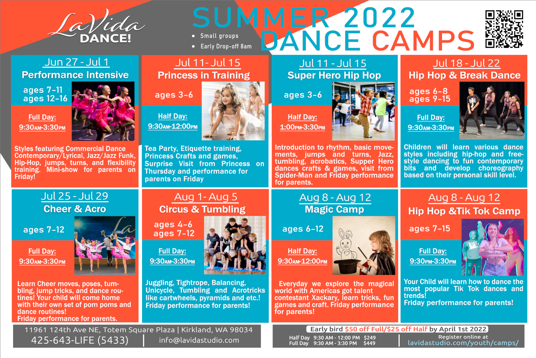 Youth Dance Camps LaVida Dance Studio Kirkland,WA