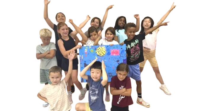 group of kids posing